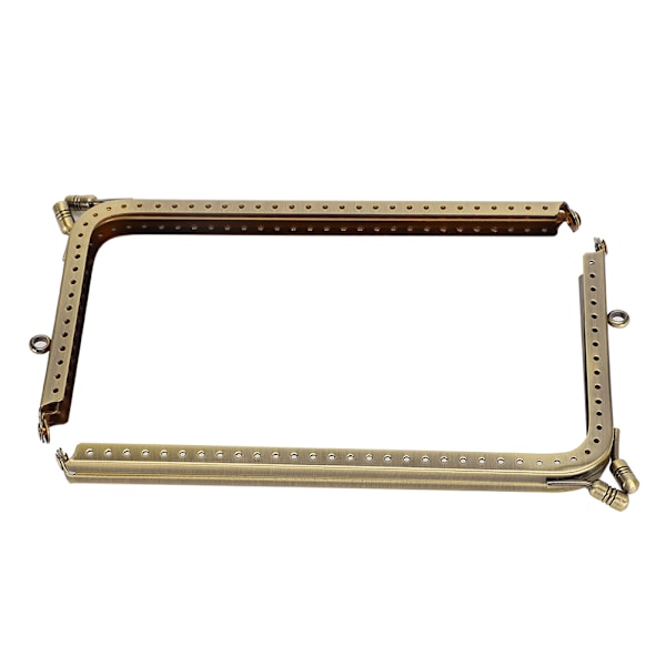 2 stk. Metalpungramme Taske Lås Lås Skræddersy DIY Tilbehør Legering L-formet Glat 18,5 cm