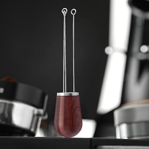 Espresso-nålspridare, Trähandtag Espresso-nålspridare, Barista Espresso-kaffeblandare