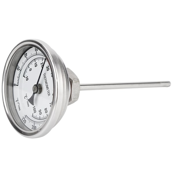 1/2 NPT-gjenge rustfritt stål skive termometer hjemmebrygging kjele termometer 0-220℉ / -10-100℃