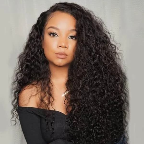 Deep Curly Wave Human Hair Lace Frontal Peruk Människohår Peruker Wave Lace Frontal Vågiga Hårperuker