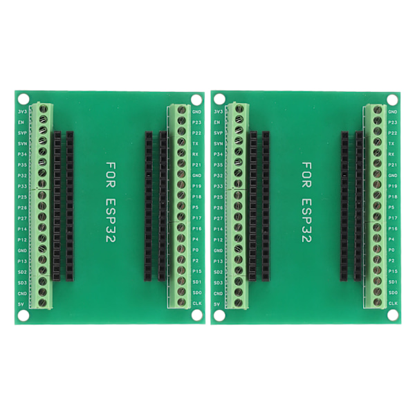 2 kpl ESP32-laajennuslevy 38-pinninen 2-in-1 kaksoisytimen suoritin Pieni virrankulutus Langaton WiFi Bluetooth -kehityslevy