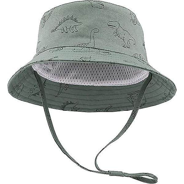 Bob solhatt för babypojkar och flickor - Justerbar bomullshinkhatt med bred brätte, UV-skydd - Perfekt sommarhatt för barn