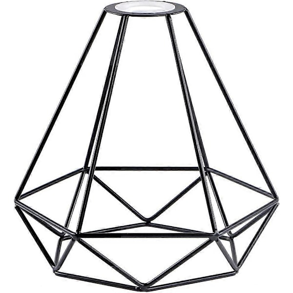 Taklampskärm, Metall Lampskärmar, Svart Trådlampskärm, för Kök, Matsal, Sovrum, Hall