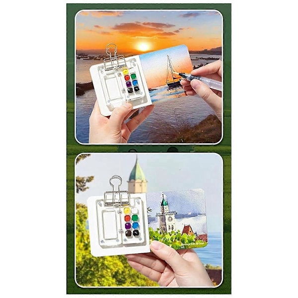 Reseklar Färgpalett Bundle, Mini Rese Färgpalett Akryl, C