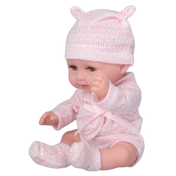11 tum simulerad babydocka söt naturtrogen spädbarnsdocka med kläder leksak födelsedagspresent rosa