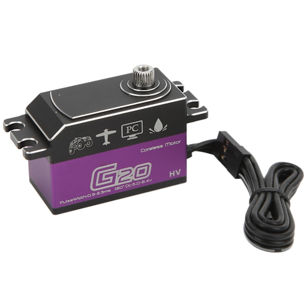 G20 RC Bil Digital Servo 20KG Hög Vridmoment Helt Vattentät Metallväxel Servo för 1/8 1/10 RC Fordon