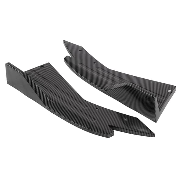 Bakspoiler Stötfångarläpp Diffusor Splitter Canard Skydd Kolfiberstil Sidokjol Universal Karosserikit för Bilar