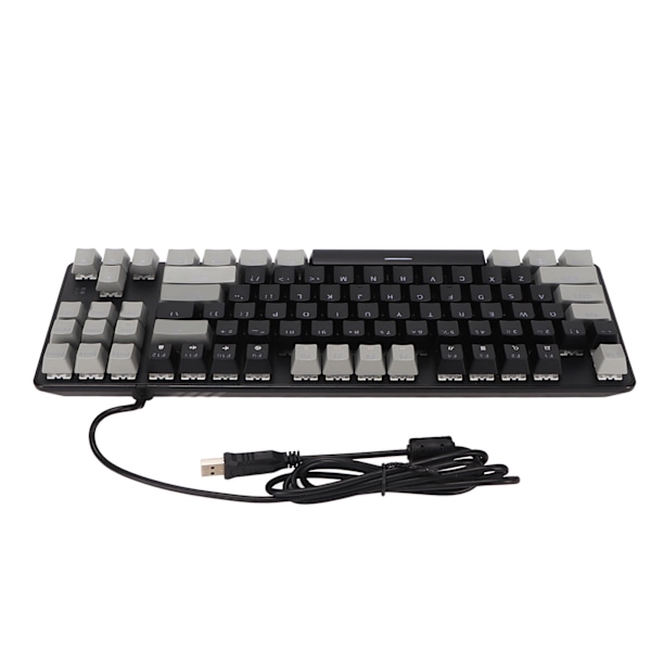 87-tasters mekanisk tastatur RGB-bakgrunnsbelysning blå bryter rask respons USB svart grå datamaskintastatur for hjemmekontor