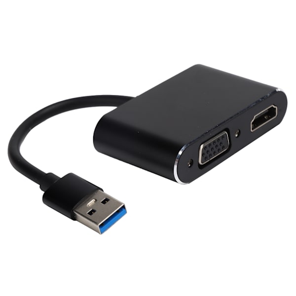 USB3.0 til High Definition Multimedia Interface + VGA-adapter 2-i-1 HD computerkonverter 1080P