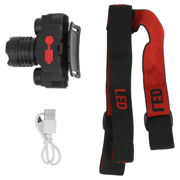 LED Hodelykt Pannebånd Lys USB Oppladbar Jogging Utendørs Campingutstyr T6