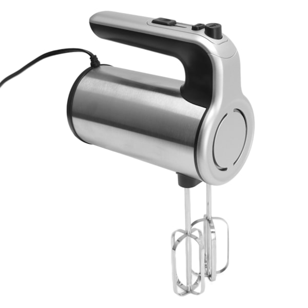 Elektrisk handmixer Justerbar rostfritt stål Kökshandhållen mixer med visp Beater Degkrokar 200W EU-kontakt 220V