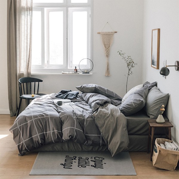 100% natur bomull dragkedja tryckt sängkläder set 51*66cm*2PCS örngott/229*229cm påslakan