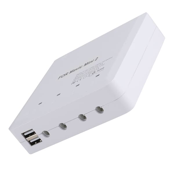 4-i-1 Drone Batterilader USB-port Ladeadapterenhet for DJI Mini 2 100-240V US-plugg