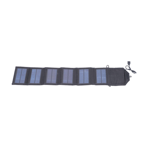 Vikbar solcellsladdningspanel Kristallin silikon bärbar laddare 10,5W 5-6V med USB gränssnitt