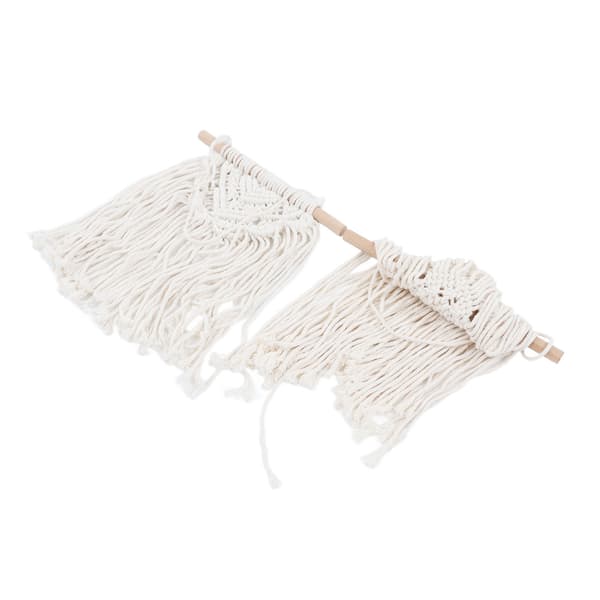 2 st makramé väggbonad spets tofs boho stil polyester ek dekorativ makramé väggdekoration för fest bröllop