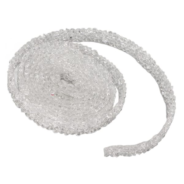 Rhinestone Strip 5yd Long 0.4in Bred Transparent Vit Säkert hållbart Kristallband för bröllopsfest födelsedag