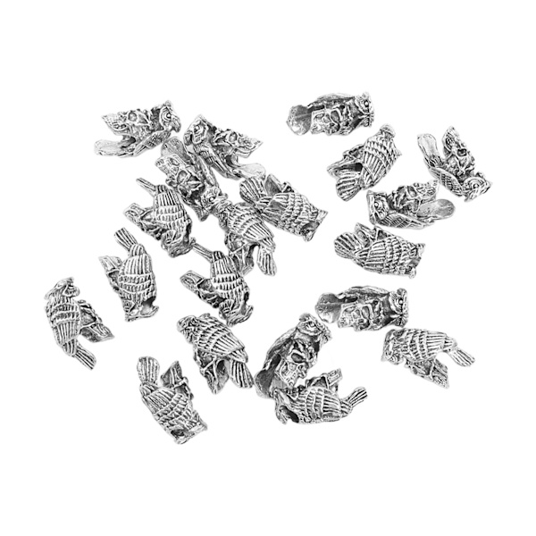 20st Skäggpärlor Legering Fint utseende Delikat detaljer Hårpärlor för armband Halsband DIY Hårdekoration