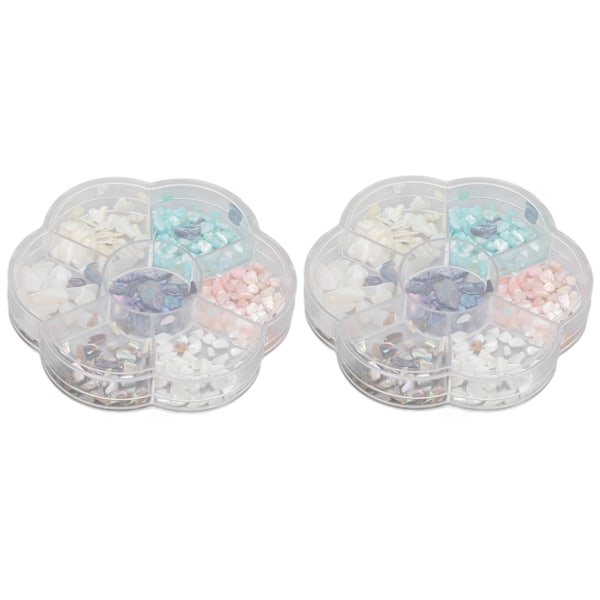 2 esker med resin neglkunststein dekorasjon hjem salong DIY fasjonabel skinnende neglpynt for neglkunstner