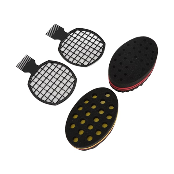 Hair Twist Comb Sponge Professionell bärbar hårsvampset Set för hemmasalong