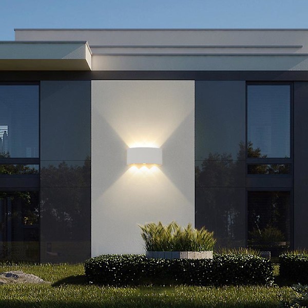 12W Sort Aluminium LED Indendørs Væglampe, Moderne Væglampe Op Ned Spotlampe til Stue Soveværelse Hall Trappe Gang (Varm Hvid)