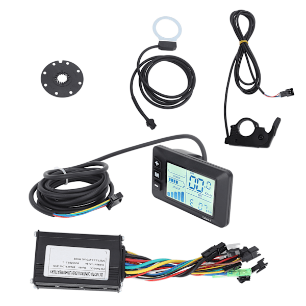 Elektrisk cykel lithium-modifikationssæt 17A 3 tilstande motorkontroller GD01 displaypanel FT 8C magnetisk disk 109R tommelfingergas til 250W til 350W motor