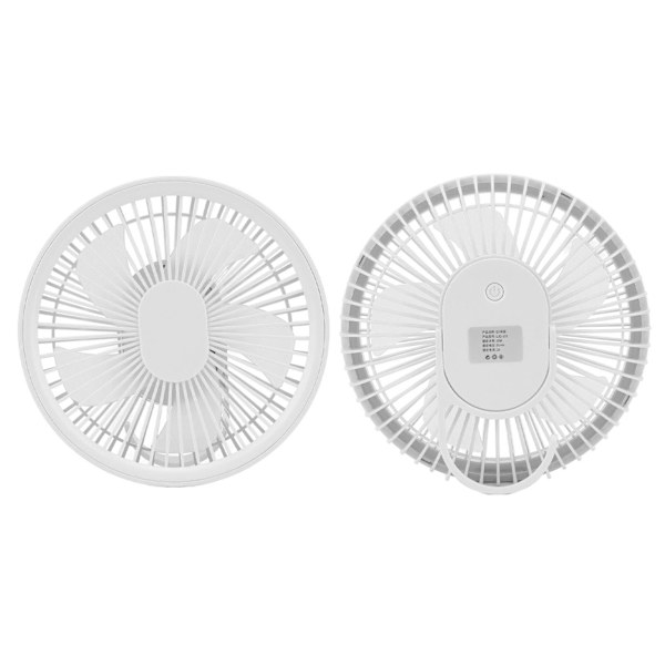 Ulkoilma yövalo kattotuuletin 2 in 1 kannettava USB-lataus LED-tuuletin kotiin autoon toimistoon pöydälle retkeilyyn matkustamiseen valkoinen