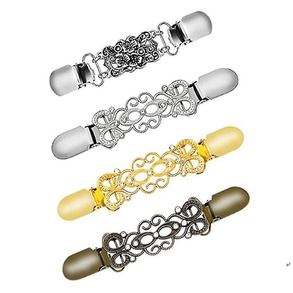 Personalized Alloy Sweater Cardigan Clip for Women (4pcs)