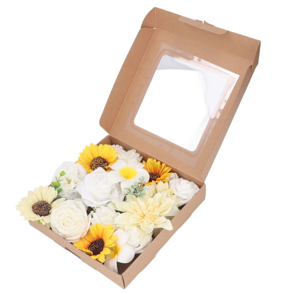 Konstgjorda blommor kombination låda set falska blommor för DIY bröllop fest heminredning rekvisita LH001