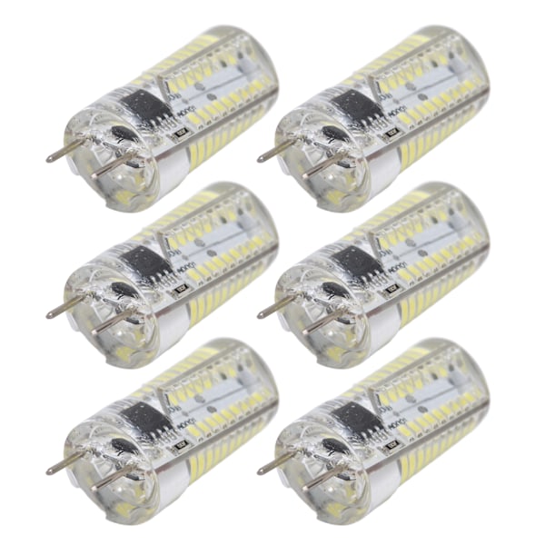 6 st G8 Små Lampor 5W Liten Lampa Ljuskälla 80LED för Taklampa Vägglampa Bordslampa 110V Varm Ljus