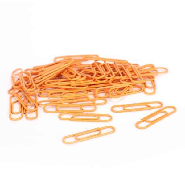 3 æsker papirclips orange små bærbare formede søde nåle til regninger filsortering
