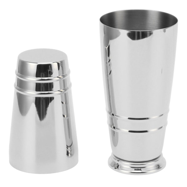 Cocktail Shaker 304 Rustfrit Stål Glansfuld med Bund Opvaskemaskine Sikker Boston Shaker til Hjemmebar Sølv