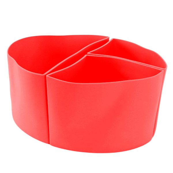 3 i 1 Slow Cooker Liner 6QT Silikon Gryte Divider Enkelt å Rengjøre Slow Cooker Tilbehør Koke Liner for Hjem Restaurant Rød