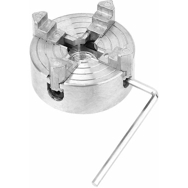 4-backars svarvchuck, kraftig zinklegering, träbearbetningschuck, mikro-metallsvarvdel