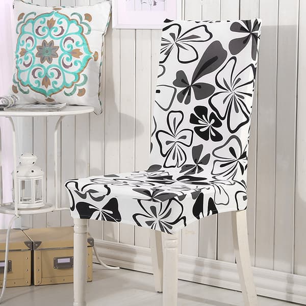 Polyester Trykk Elastisk Stoltrekk Avtakbare Beskyttelsesdeksler for Hjem Bryllup Hotell