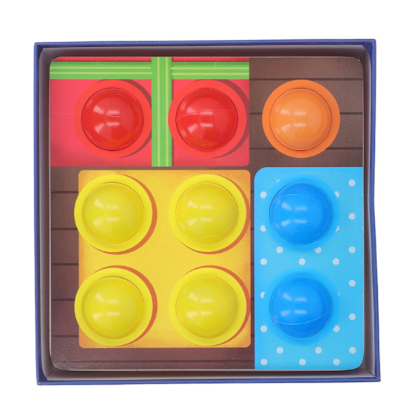Färgmatchning Peg Puzzle Spel Fin Motorisk Färgmatchning Pegboard Leksak för Småbarn med 20 Färgglada Bollar