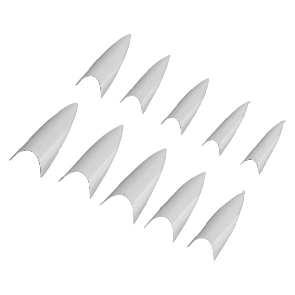 10 stk falske neglespidser spidse form halvdækkende kunstige neglespidser Nail Art Supplies#03