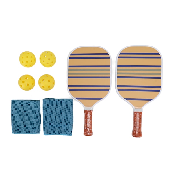 Fiberglass Overflade Pickleball Padler Sæt Honeycomb Core Pickleball Ketsjer Sæt med 4 Bolde 1 Opbevaringspose til Sport