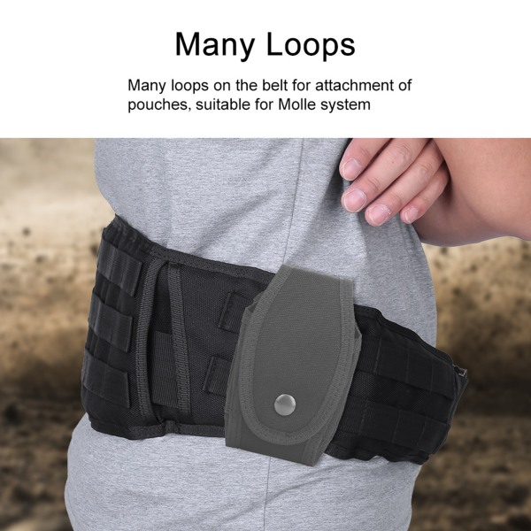 Nylon Lätt Military Battle Combat Duty Midja vadderad bälte för Molle System