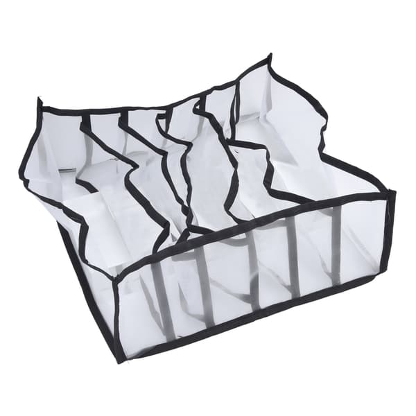 Mesh BH-opbevaringsboks Multifunktionel foldbar skuffeinddeling til undertøj trusser sokker 6 rum