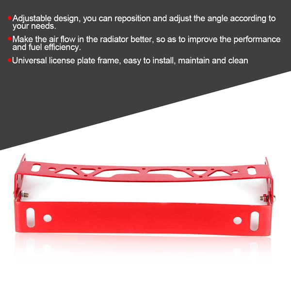 Bil Universal Aluminium Legering Justerbar Nummerplade Ramme Holder Udskiftning