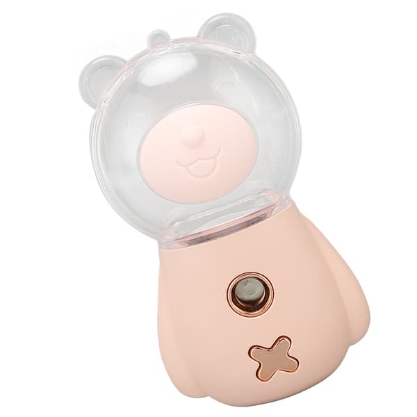 Ansiktsmister Rosa 300ml Synlig Vattentank USB-laddning ABS PC Silikon Nano Mist Diffuser för Hem Resor Kontor