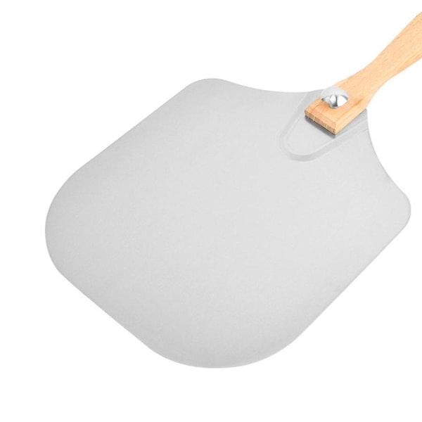 Foldbar Pizzaskuffe i Aluminium med Trehåndtak - 12\" x 14\" - Gourmet Pizzapadle for Hjemmelaget Baking