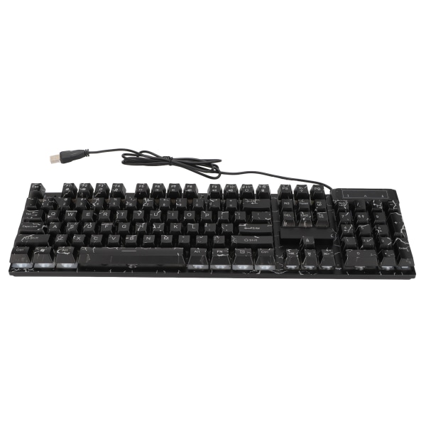 Kablet mekanisk gaming-tastatur 104 taster Farverige lysophængte tastaturer Komfortabelt berørings-USB mekanisk tastatur