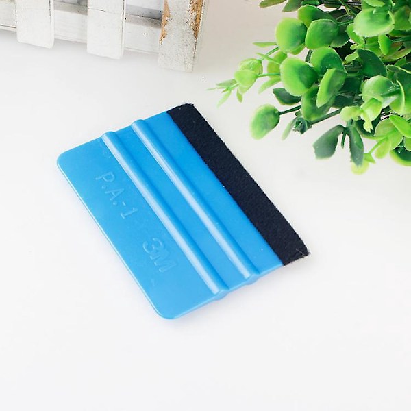 Högkvalitativ bilskrapa med fiberkant för vinylfoliering, hållbar fönsterfilmskrapa, dekalapplikator (8-pack, blå), 7*10cm