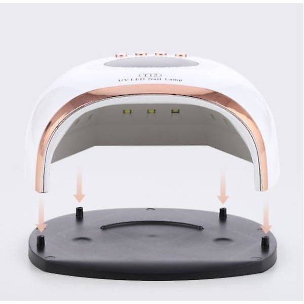 Professionell 158W UV LED Nagelljus för Snabb Gelhärdning 45 Pärlor 4 Timerinställningar Nageltorkare