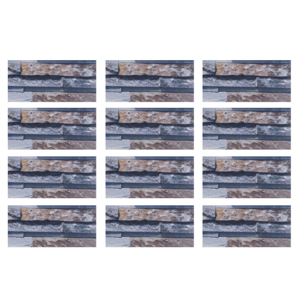 12 stk fliser klistermærke Vandtæt PVC selvklæbende gulv væg klistermærke mærkat Køkken tilbehør(KIT045)