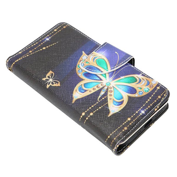 Mobiltelefonskyddsfodral Telefonmålad dragkedjeväska med handledsrem för IPHONE 12 PROBig Butterfly