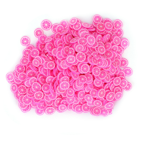 10g / pose Polymer Clay Fruktformet negleskive Søt neglharpiks smykkefremstilling dekorasjonRød sitron