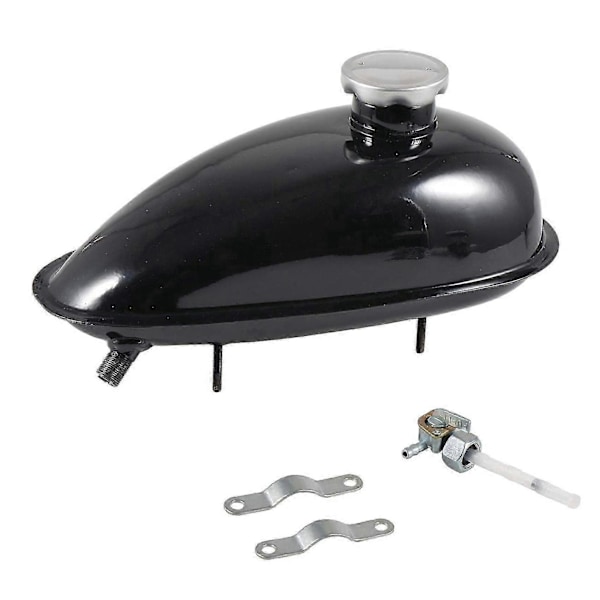 2L Motorisert Sykkel Motorsykkel Tank Passer Kompatibel med 49Cc 50Cc 60Cc 66Cc 80Cc Motor Motorisert Sykkel Motorsykkel