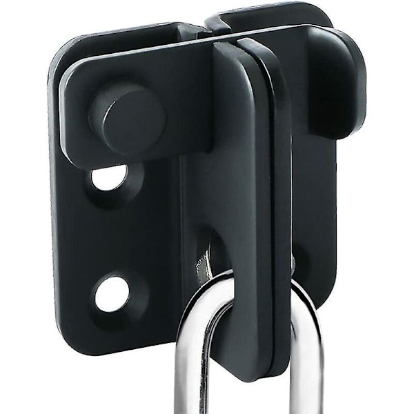 Skjutdörrsbult Hänglås Hasp Dörrlås Spärr Spänne Lås Stöldskyddskrok, Matt Svart Finish Rostfritt Stål 4045mm, Versailles